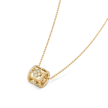 MC Perlée Pendant in 18k Yellow Gold with Natural Diamonds