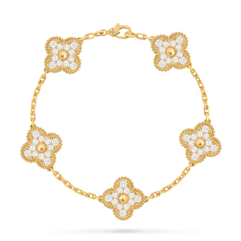 MC PAVE Bracelet in 18k Yellow Gold HK Setting
