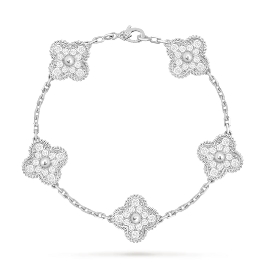 MC PAVE Bracelet in 18k HK White Gold Setting